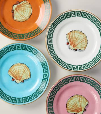 Il Viaggio Di Nettuno set of 4 bread plates by Luke Edward Hall | Ginori 1735