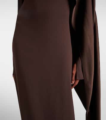 Mounia caped crêpe cady gown | Taller Marmo