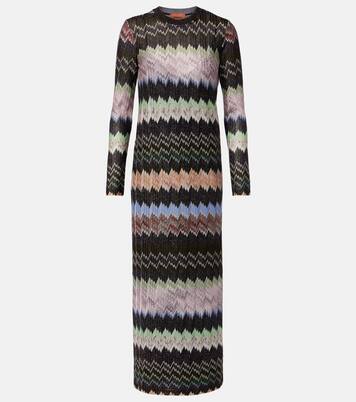 Abito lungo in jacquard di lamé | Missoni