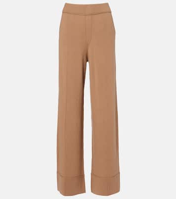 High-rise wool and cashmere wide-leg pants | Jardin des Orangers