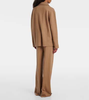 High-rise wool and cashmere wide-leg pants | Jardin des Orangers