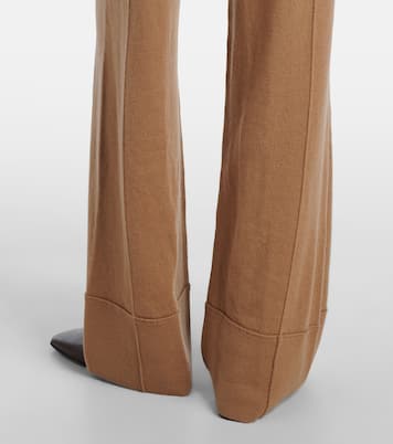 High-rise wool and cashmere wide-leg pants | Jardin des Orangers