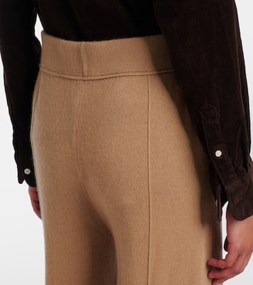 High-rise wool and cashmere wide-leg pants | Jardin des Orangers