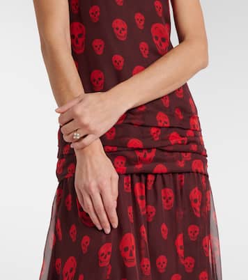 Skull silk maxi dress | McQueen