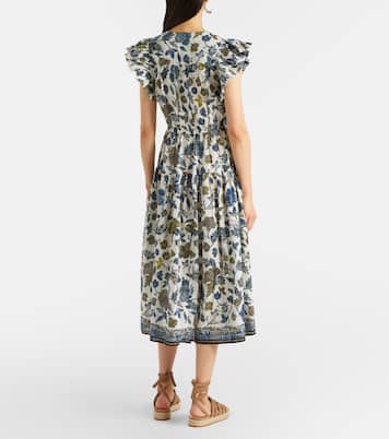 Kairi gathered cotton-blend midi dress | Ulla Johnson