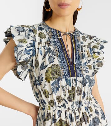 Kairi gathered cotton-blend midi dress | Ulla Johnson