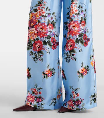 Pantalon ample en soie à fleurs | Dolce&Gabbana