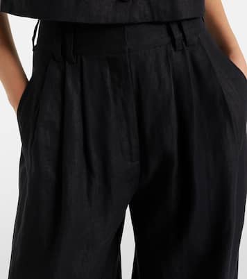Weite High-Rise-Hose Parker aus Leinen | Posse