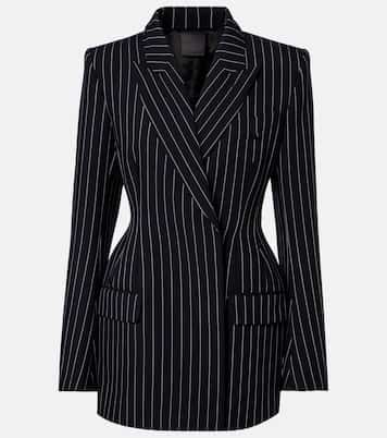 Pinstriped virgin wool blazer | Mugler