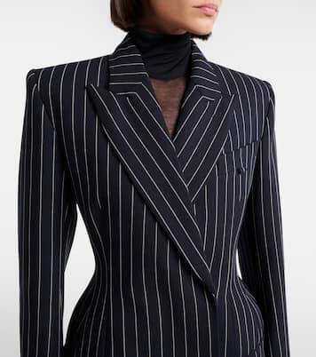 Pinstriped virgin wool blazer | Mugler