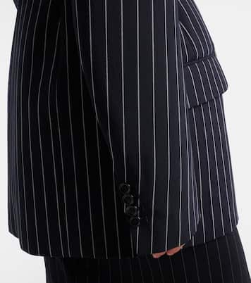 Pinstriped virgin wool blazer | Mugler