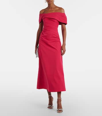 Gale draped off-shoulder cocktail dress | Rachel Gilbert
