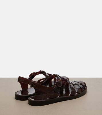 Glossy Double G fisherman sandals | Gucci