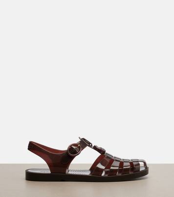 Glossy Double G fisherman sandals | Gucci
