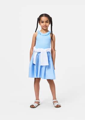 Robe Croco brodée en coton mélangé  | Molo