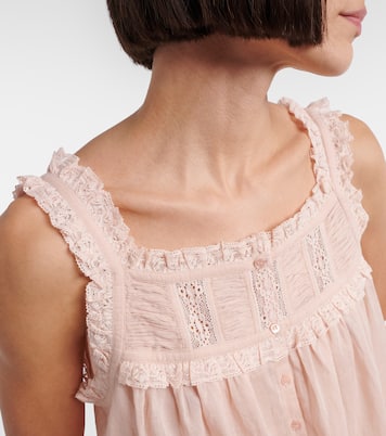 Top Fidella aus Baumwolle mit Spitze | Dôen