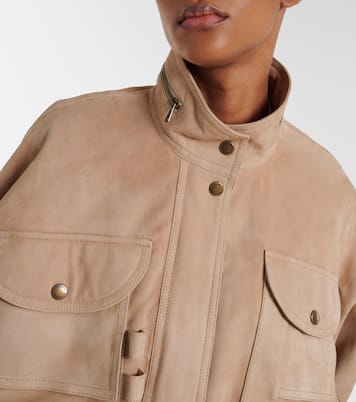 绒面革飞行员夹克 | Balmain