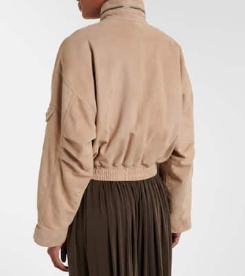 绒面革飞行员夹克 | Balmain