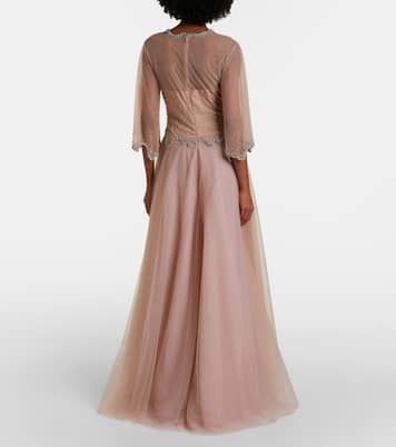 Evanna embellished tulle gown | Costarellos