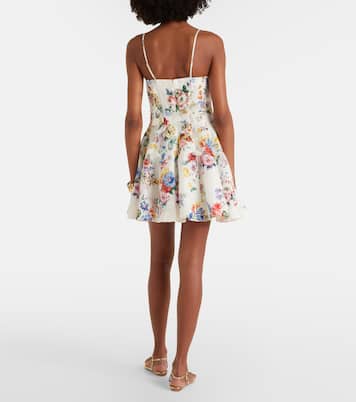 Embellished floral linen and silk minidress | Camilla
