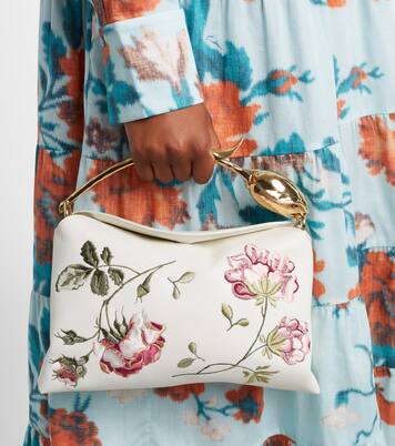 Bloom Medium floral leather top-handle bag | Erdem