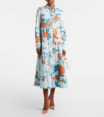 Bloom Medium floral leather top-handle bag | Erdem