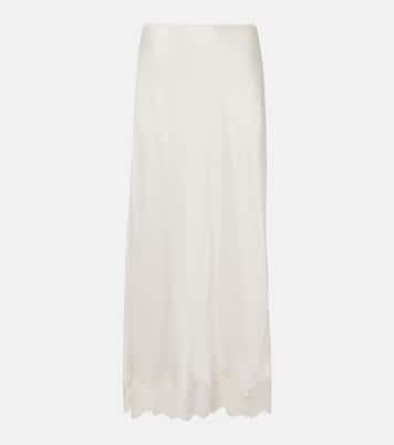 Matilde lace-trimmed satin slip skirt | Rixo