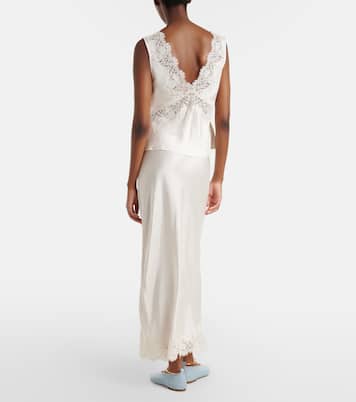 Matilde lace-trimmed satin slip skirt | Rixo