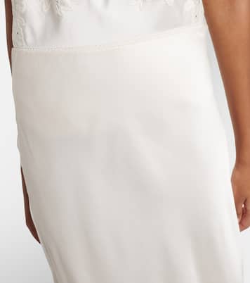 Matilde lace-trimmed satin slip skirt | Rixo