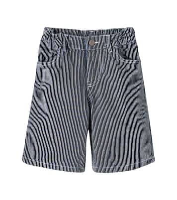 Christian striped denim shorts | Wheat