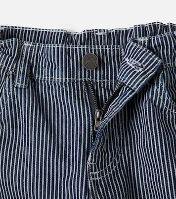 Christian striped denim shorts | Wheat