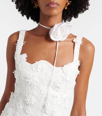 Embroidered lace midi dress | Leo Lin