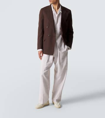 Julian cotton and silk straight pants | Umit Benan