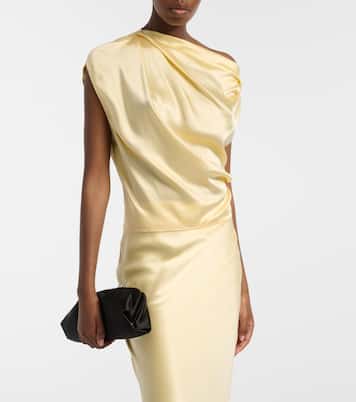 Draped silk satin top | The Sei
