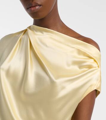 Draped silk satin top | The Sei