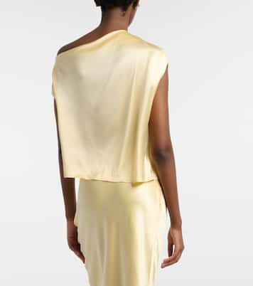 Draped silk satin top | The Sei