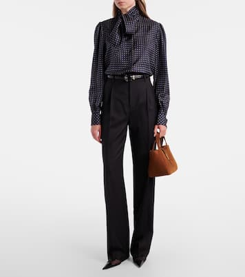 Le 5 à 7 suede shoulder bag | Saint Laurent