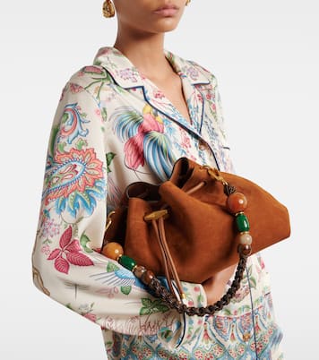 Bucket-Bag Bon Bon Medium aus Veloursleder | Jimmy Choo