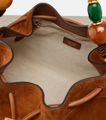 Bucket-Bag Bon Bon Medium aus Veloursleder | Jimmy Choo
