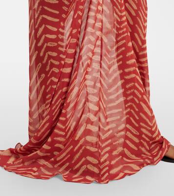 Printed georgette maxi dress | Johanna Ortiz