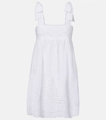 Abito corto in cotone sangallo | Juliet Dunn