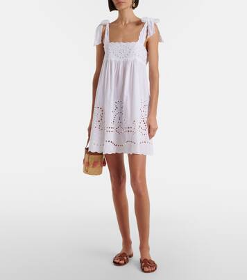 Abito corto in cotone sangallo | Juliet Dunn