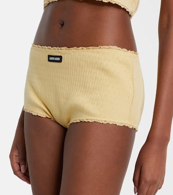 Pointelle cotton micro shorts | Miu Miu