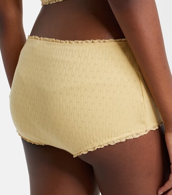 Pointelle cotton micro shorts | Miu Miu