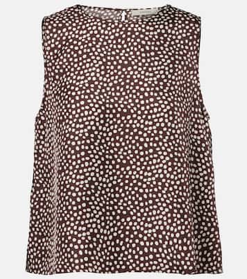 Sofia silk twill tank top | Asceno