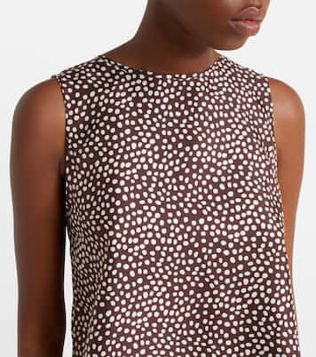 Sofia silk twill tank top | Asceno