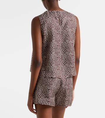 Sofia silk twill tank top | Asceno