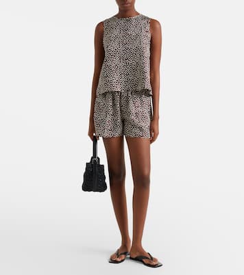 Sofia silk twill tank top | Asceno