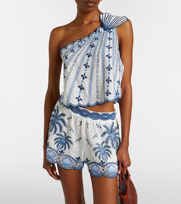 Top Coast Star en lin mélangé à broderie | Farm Rio