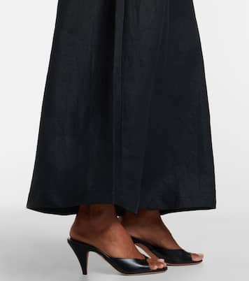 Sius asymmetric linen midi dress | Faithfull